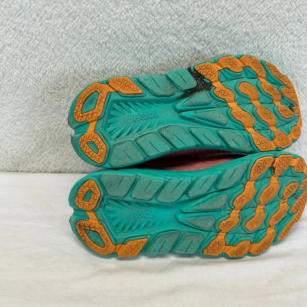 Hoka‎ Rincon 3 Women 6.5B Pink Teal Running Shoes 1119396 PPAT Mesh Athletic